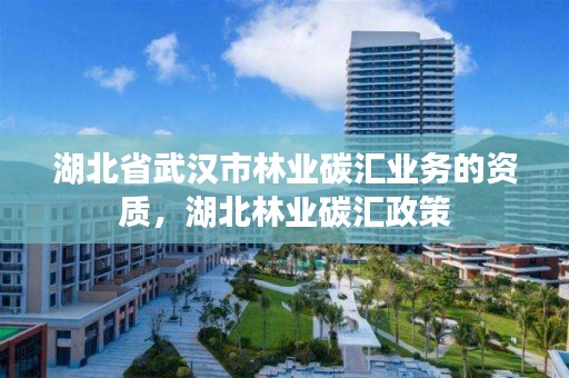 湖北省武汉市林业碳汇业务的资质，湖北林业碳汇政策