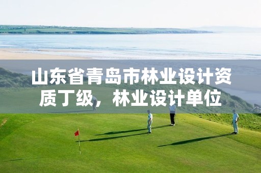 山东省青岛市林业设计资质丁级,林业设计单位