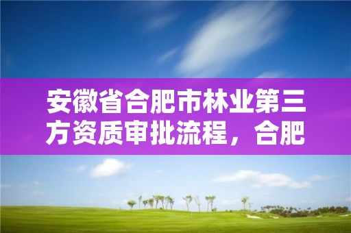 安徽省合肥市林业第三方资质审批流程,合肥林业厅