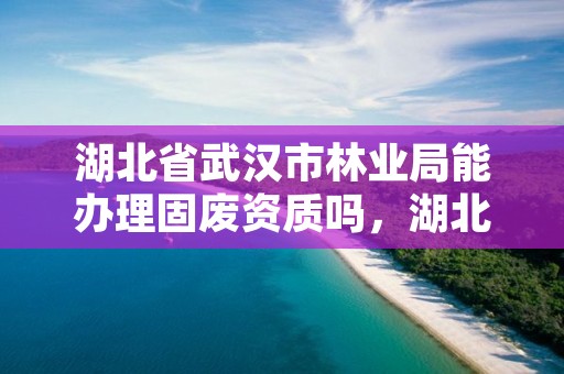 湖北省武汉市林业局能办理固废资质吗，湖北省武汉市林业局能办理固废资质吗现在