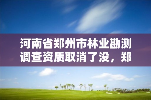 河南省郑州市林业勘测调查资质取消了没,郑州林业调查规划设计有限公司