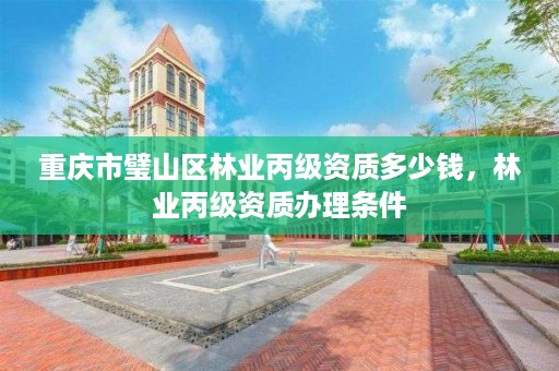 重庆市璧山区林业丙级资质多少钱,林业丙级资质办理条件