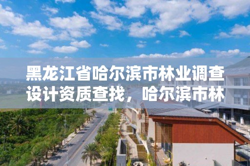 黑龙江省哈尔滨市林业调查设计资质查找,哈尔滨市林业设计院
