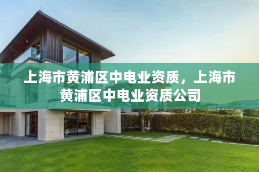 上海市黄浦区中电业资质,上海市黄浦区中电业资质公司