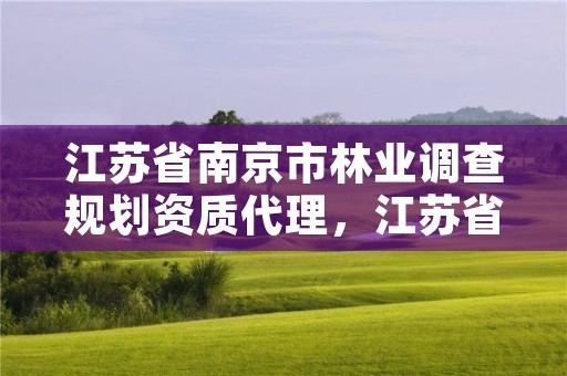 江苏省南京市林业调查规划资质代理,江苏省林业调查规划设计院