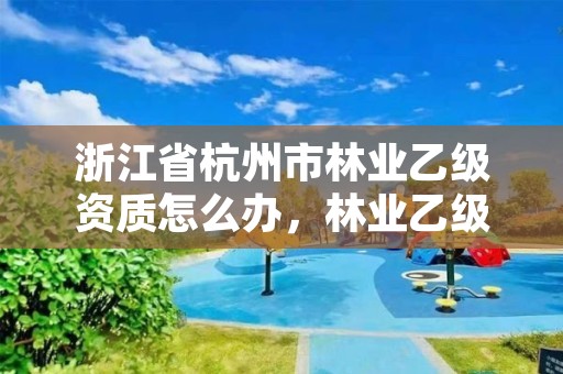 浙江省杭州市林业乙级资质怎么办,林业乙级资质办理条件