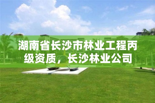湖南省长沙市林业工程丙级资质,长沙林业公司