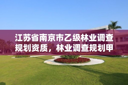 江苏省南京市乙级林业调查规划资质,林业调查规划甲级