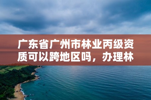 广东省广州市林业丙级资质可以跨地区吗,办理林业造林丙级资质费用