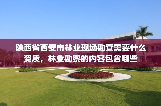 陕西省西安市林业现场勘查需要什么资质,林业勘察的内容包含哪些