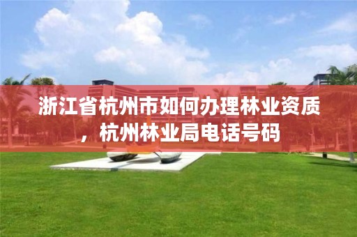 浙江省杭州市如何办理林业资质,杭州林业局电话号码