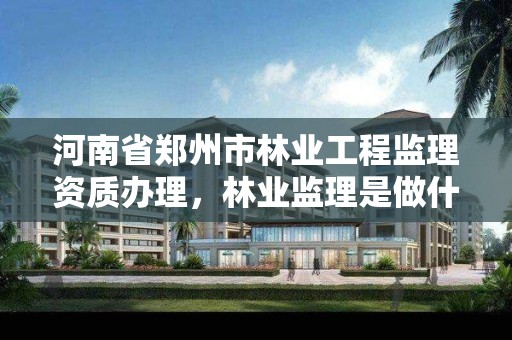 河南省郑州市林业工程监理资质办理,林业监理是做什么的