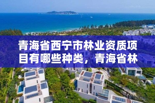 青海省西宁市林业资质项目有哪些种类，青海省林业和草原项目服务中心