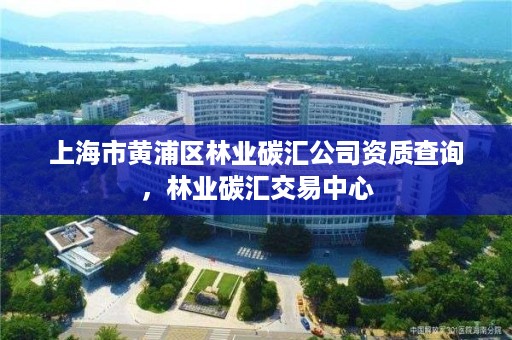 上海市黄浦区林业碳汇公司资质查询,林业碳汇交易中心