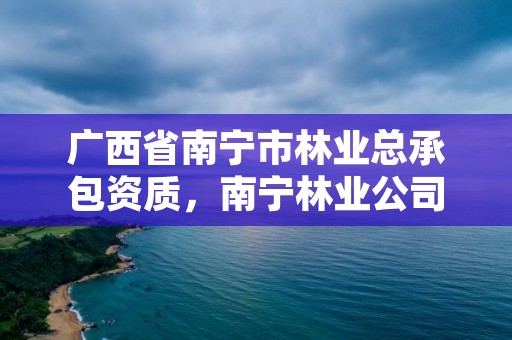 广西省南宁市林业总承包资质,南宁林业公司