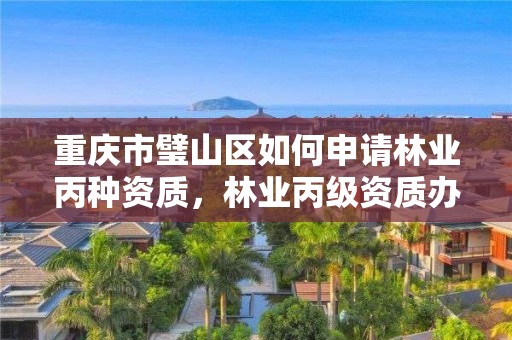 重庆市璧山区如何申请林业丙种资质,林业丙级资质办理条件