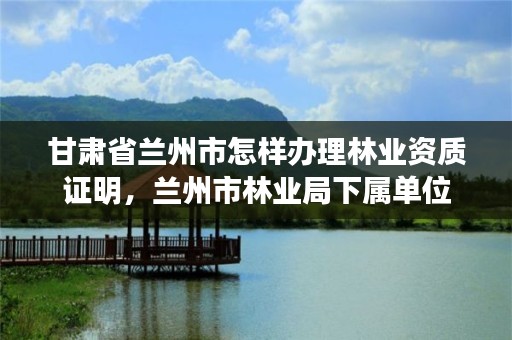 甘肃省兰州市怎样办理林业资质证明,兰州市林业局下属单位