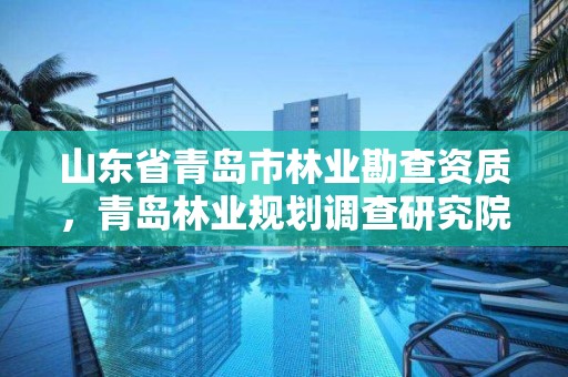 山东省青岛市林业勘查资质,青岛林业规划调查研究院