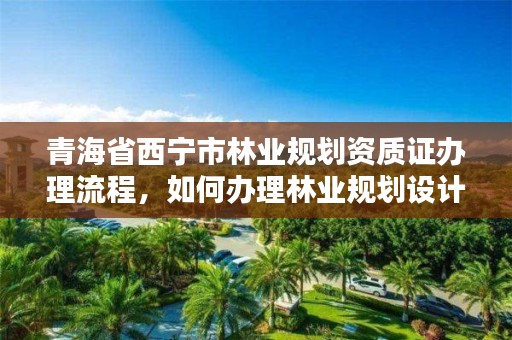 青海省西宁市林业规划资质证办理流程，如何办理林业规划设计资质