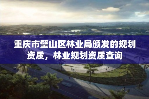 重庆市璧山区林业局颁发的规划资质,林业规划资质查询