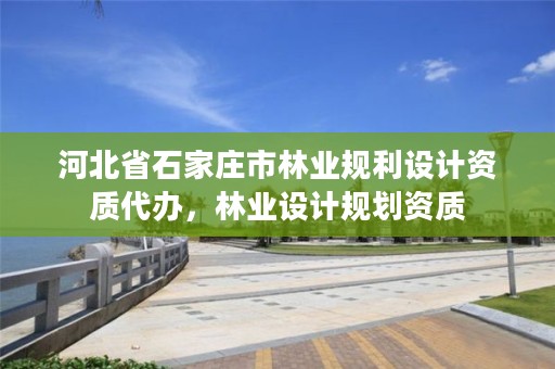 河北省石家庄市林业规利设计资质代办，林业设计规划资质