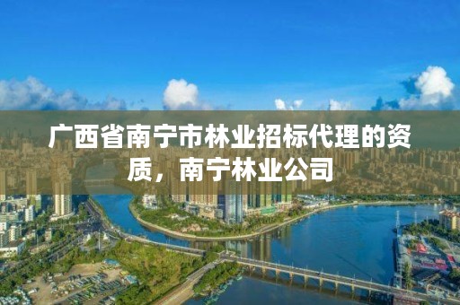 广西省南宁市林业招标代理的资质,南宁林业公司