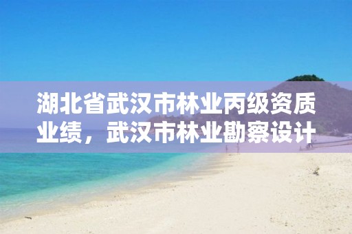 湖北省武汉市林业丙级资质业绩,武汉市林业勘察设计院