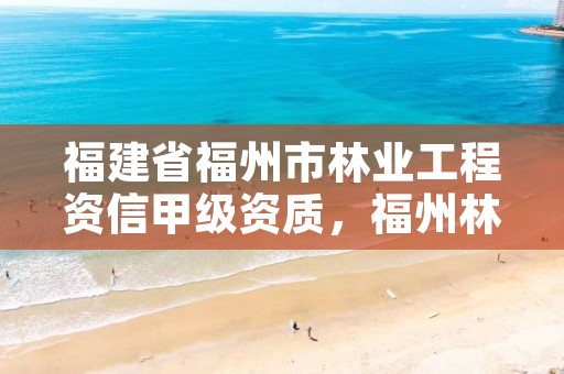 福建省福州市林业工程资信甲级资质,福州林业局官网