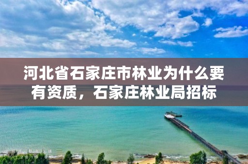 河北省石家庄市林业为什么要有资质，石家庄林业局招标