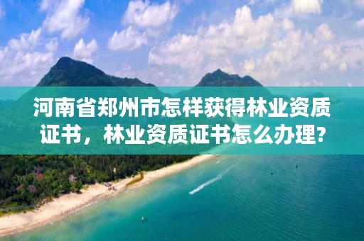 河南省郑州市怎样获得林业资质证书,林业资质证书怎么办理?