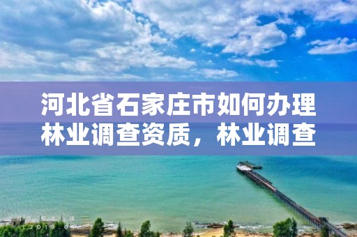 河北省石家庄市如何办理林业调查资质，林业调查资质办理申请