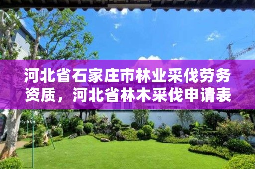 河北省石家庄市林业采伐劳务资质，河北省林木采伐申请表