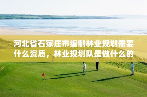 河北省石家庄市编制林业规划需要什么资质，林业规划队是做什么的