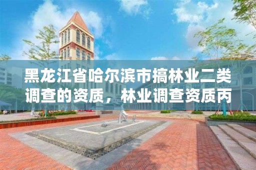 黑龙江省哈尔滨市搞林业二类调查的资质,林业调查资质丙级
