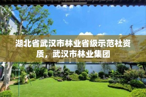 湖北省武汉市林业省级示范社资质，武汉市林业集团