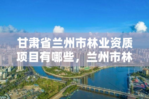甘肃省兰州市林业资质项目有哪些,兰州市林业工程质量服务站