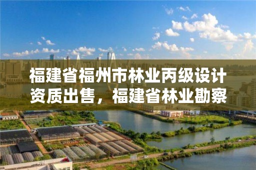 福建省福州市林业丙级设计资质出售,福建省林业勘察设计院工资有多少