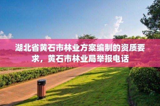 湖北省黄石市林业方案编制的资质要求，黄石市林业局举报电话