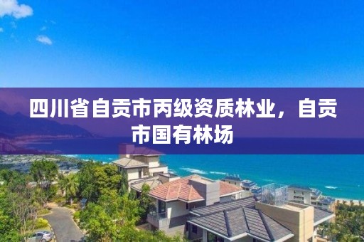 四川省自贡市丙级资质林业,自贡市国有林场