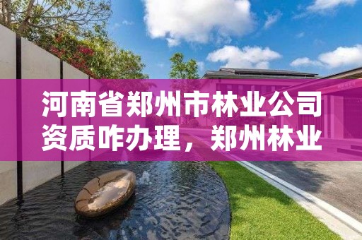 河南省郑州市林业公司资质咋办理,郑州林业局官方网站