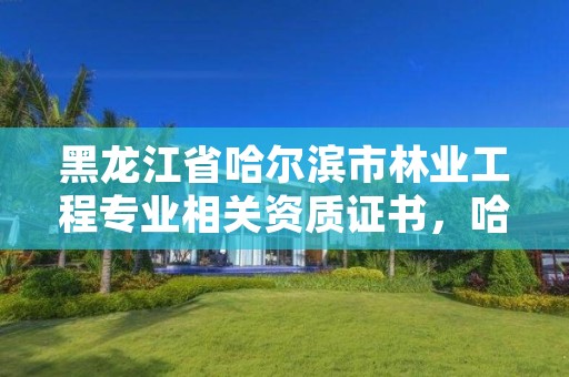 黑龙江省哈尔滨市林业工程专业相关资质证书,哈尔滨林业勘察设计院