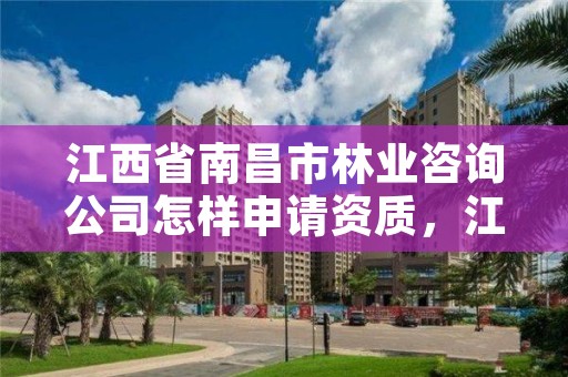 江西省南昌市林业咨询公司怎样申请资质,江西省南昌市林业咨询公司怎样申请资质证书