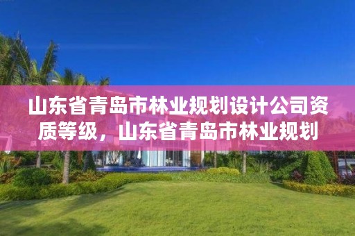 山东省青岛市林业规划设计公司资质等级,山东省青岛市林业规划设计公司资质等级是多少