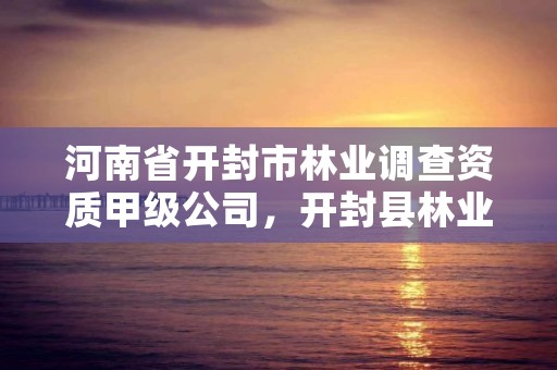 河南省开封市林业调查资质甲级公司,开封县林业局电话