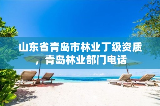 山东省青岛市林业丁级资质,青岛林业部门电话