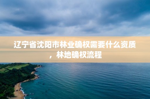 辽宁省沈阳市林业确权需要什么资质，林地确权流程
