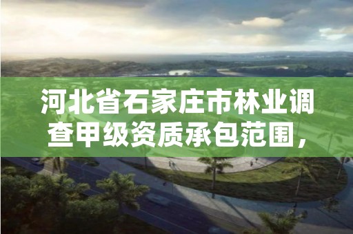 河北省石家庄市林业调查甲级资质承包范围,石家庄林业局下属单位