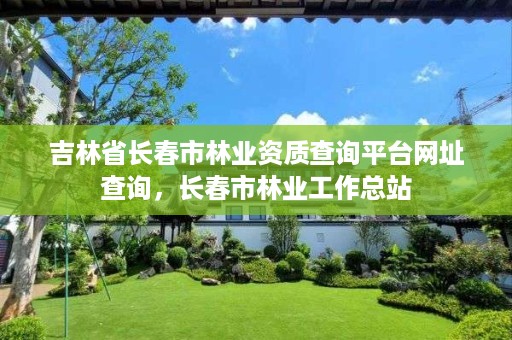 吉林省长春市林业资质查询平台网址查询,长春市林业工作总站