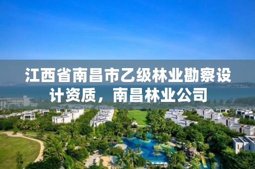 江西省南昌市乙级林业勘察设计资质,南昌林业公司