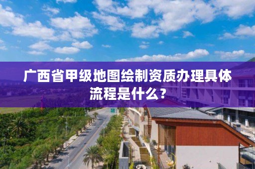广西省甲级地图绘制资质办理具体流程是什么?